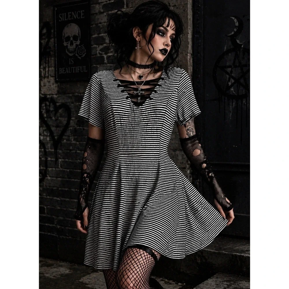 tommy hilfiger dress grey Deadbeat' Black Grunge Dress – Rags n Rituals